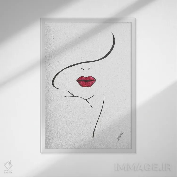 تابلو پرتره زنانه اثر آلساندرو دلا توره - نمای قابدار سفید