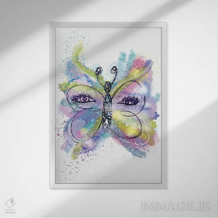 تابلو پروانه اثر آلساندرو دلا توره - نمای قابدار سفید