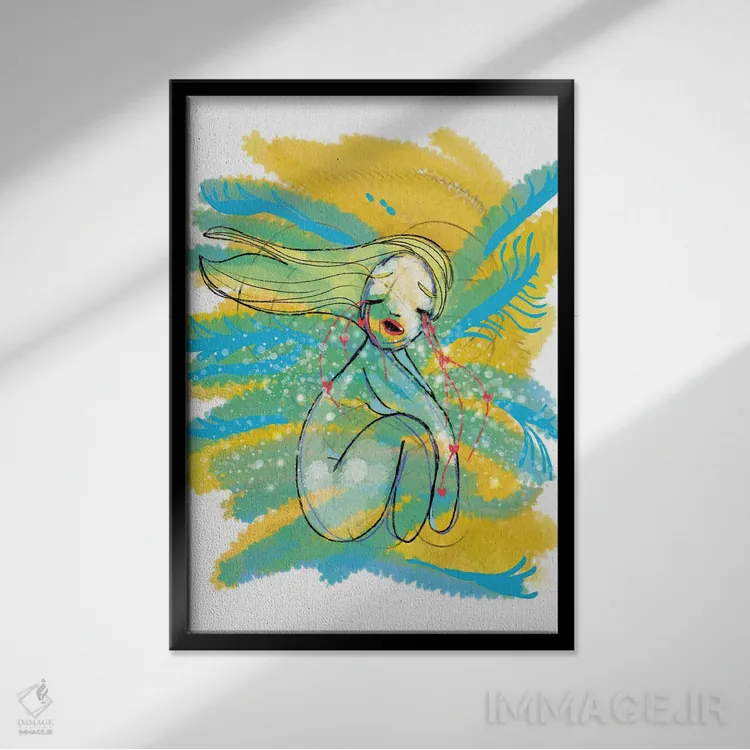 تابلو کودک جنگ اثر آلساندرو دلا توره - نمای قابدار مشکی