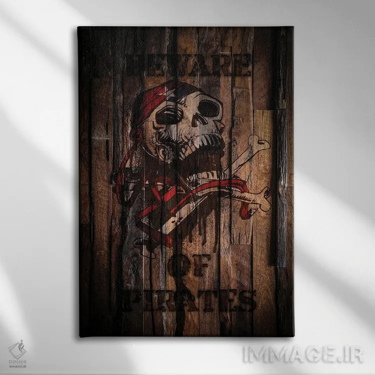 تابلو مراقب دزدان دریایی باشید اثر آلساندرو دلا توره - نمای روبهرو روی دیوار