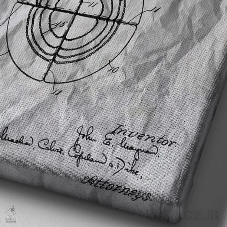 تابلو پوستر ثبت اختراع فوتبال اثر آلساندرو دلا توره - نمای نزدیک بافت بوم