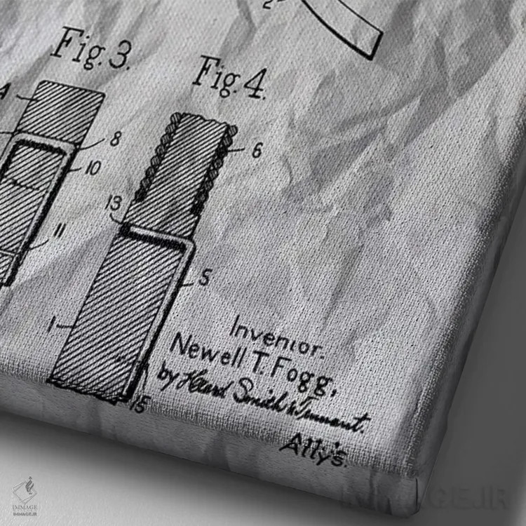 تابلو پوستر ثبت اختراع هاکی اثر آلساندرو دلا توره - نمای نزدیک بافت بوم