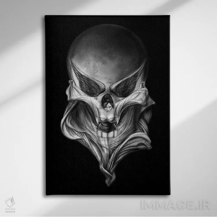 تابلو معمای مرگ اثر آلکمی انگلند (استودیو هنری انگلیسی) - نمای روبهرو روی دیوار