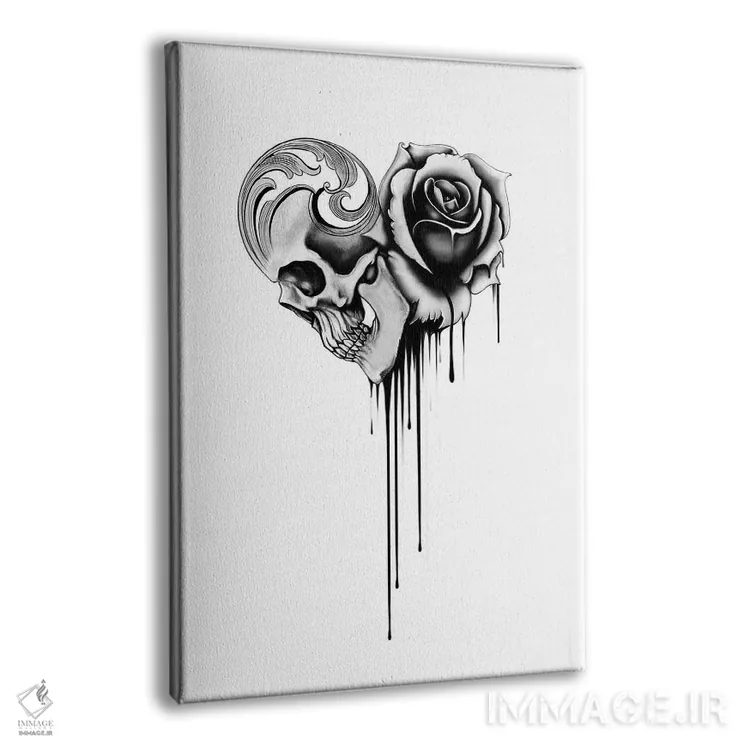 تابلو عشق سیاه (واژه فرانسوی) اثر آلکمی انگلند (استودیو هنری انگلیسی) - نمای پرسپکتیو محصول