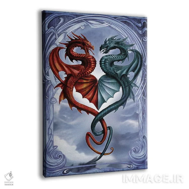 تابلو قرار پنهانی اژدهایی اثر آلکمی انگلند (استودیو هنری انگلیسی) - نمای پرسپکتیو محصول