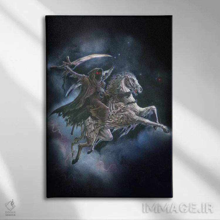 تابلو اسبچه اثر آلکمی انگلند (استودیو هنری انگلیسی) - نمای روبهرو روی دیوار