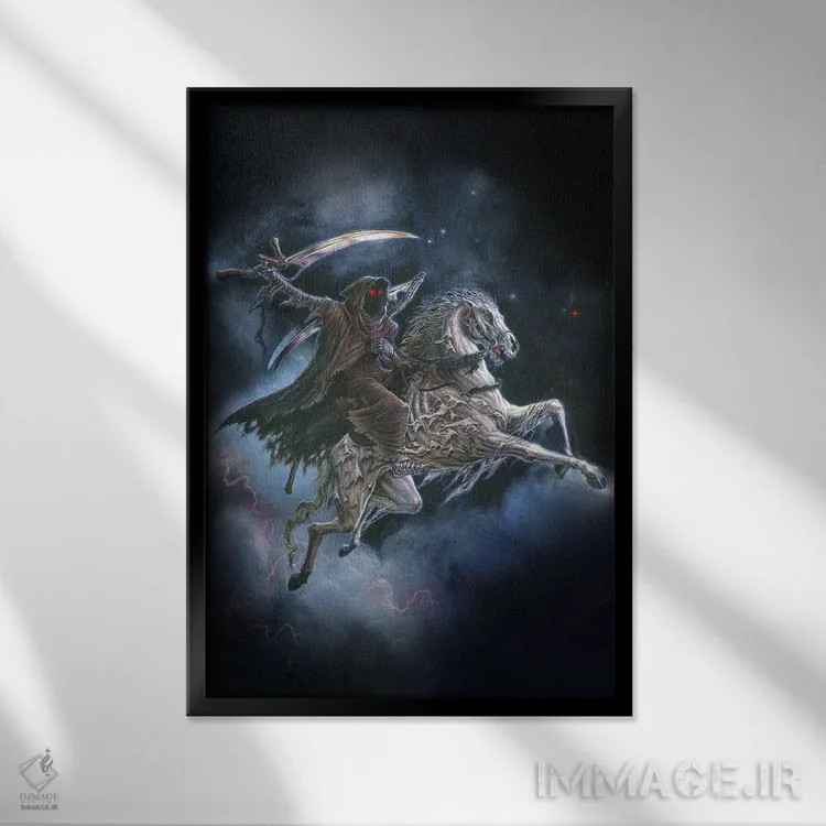 تابلو اسبچه اثر آلکمی انگلند (استودیو هنری انگلیسی) - نمای قابدار مشکی