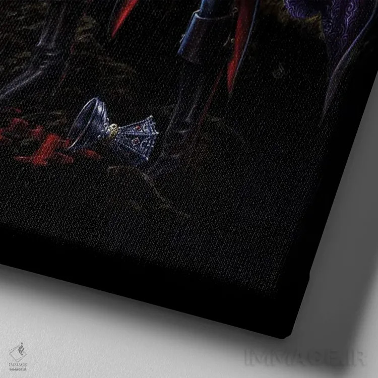 تابلو در باغ ارواح اثر آلکمی انگلند (استودیو هنری انگلیسی) - نمای نزدیک بافت بوم