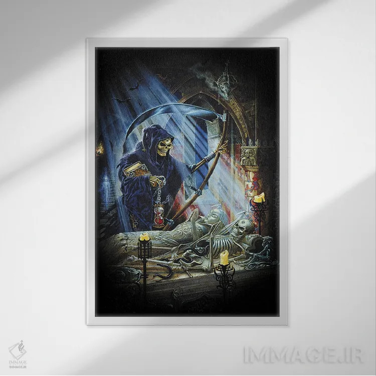 تابلو مقبرهٔ عقلانی اثر آلکمی انگلند (استودیو هنری انگلیسی) - نمای قابدار سفید