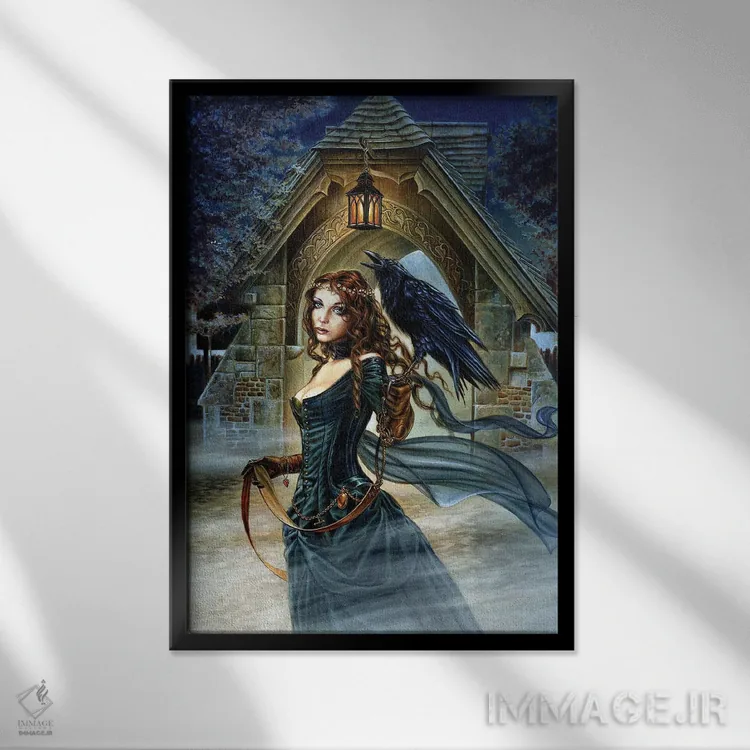 تابلو غروب اثر آلکمی انگلند (استودیو هنری انگلیسی) - نمای قابدار مشکی