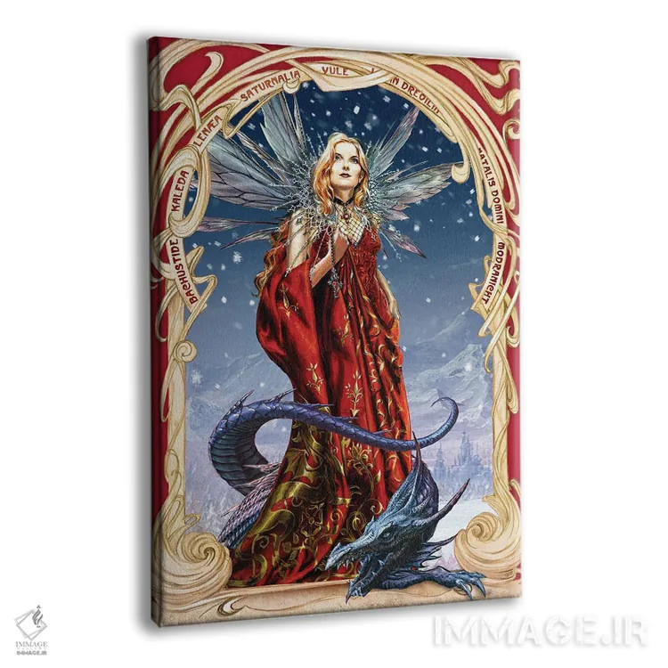 تابلو بارش برف در آوالون (جزیره افسانهای) اثر آلکمی انگلند (استودیو هنری انگلیسی) - نمای پرسپکتیو محصول