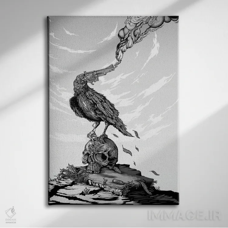 تابلو شاگرد شکارچی گلوله اثر آلکمی انگلند (استودیو هنری انگلیسی) - نمای روبهرو روی دیوار