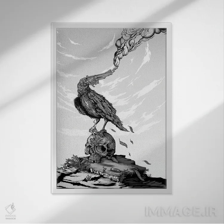 تابلو شاگرد شکارچی گلوله اثر آلکمی انگلند (استودیو هنری انگلیسی) - نمای قابدار سفید