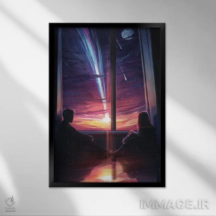 تابلو آخرین نور اثر آلنا آئنامی - نمای قابدار مشکی