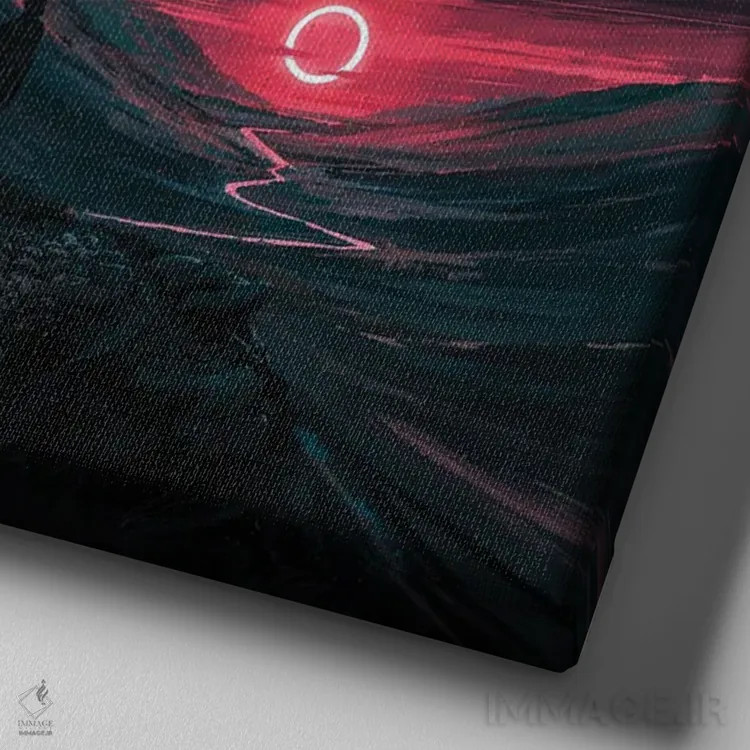 تابلو نشانه (فال) اثر آلنا آئنامی - نمای نزدیک بافت بوم