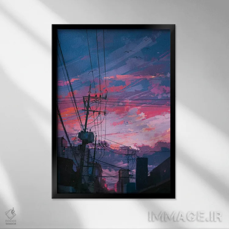 تابلو دیوارها اثر آلنا آئنامی - نمای قابدار مشکی