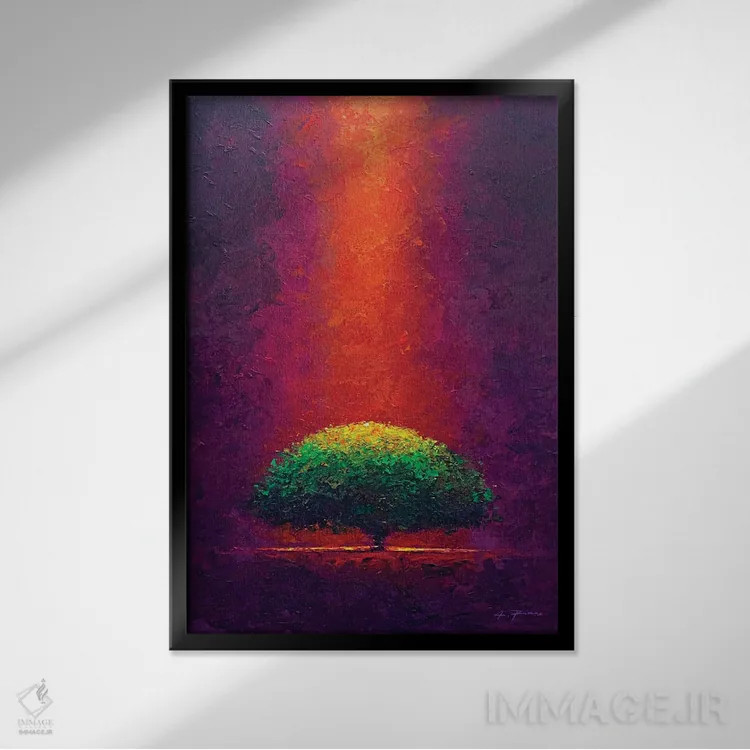 تابلو پاییز نارنجی اثر آلساندرو پیراس - نمای قابدار مشکی