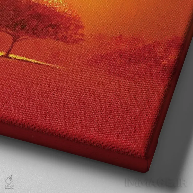 تابلو پرتو زرد نور اثر آلساندرو پیراس - نمای نزدیک بافت بوم