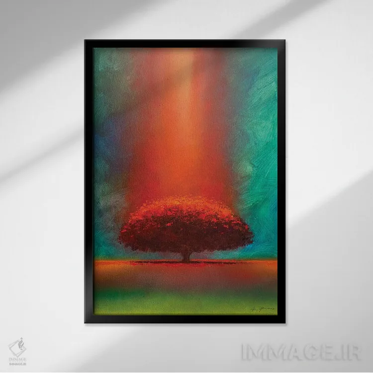 تابلو درخت کیهانی اثر آلساندرو پیراس - نمای قابدار مشکی