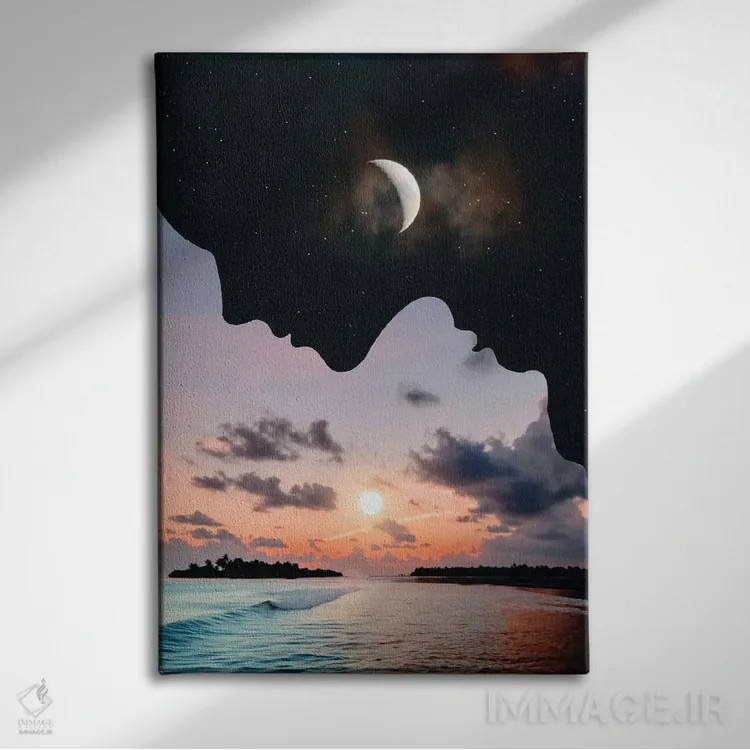 تابلو روز و شب اثر عبدالله ایویندار - نمای روبهرو روی دیوار