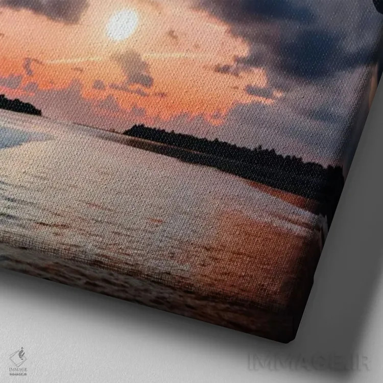 تابلو روز و شب اثر عبدالله ایویندار - نمای نزدیک بافت بوم