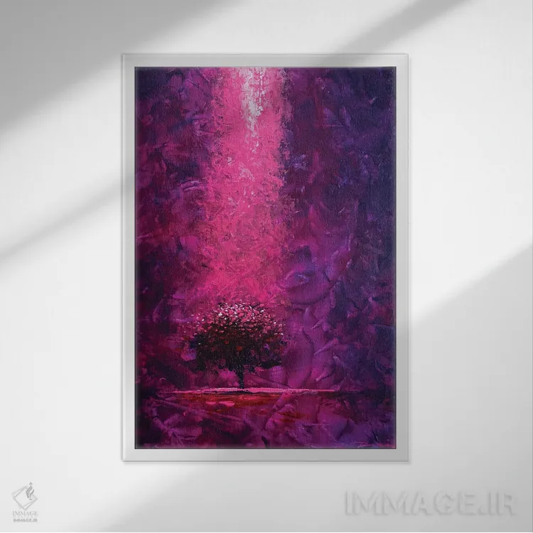 تابلو بنفش تیره اثر آلساندرو پیراس - نمای قابدار سفید