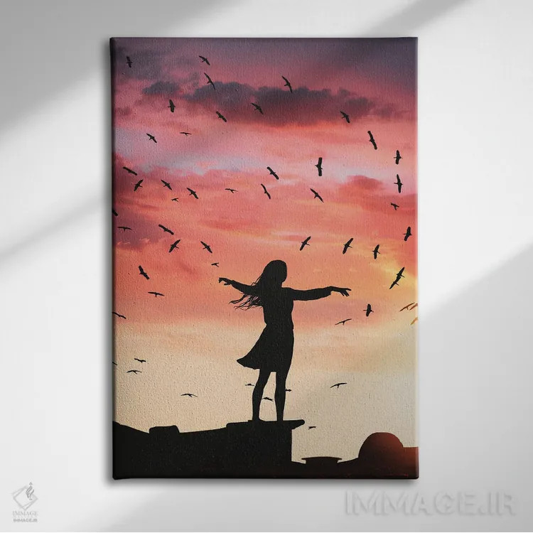 تابلو پرواز اثر عبدالله ایویندار - نمای روبهرو روی دیوار