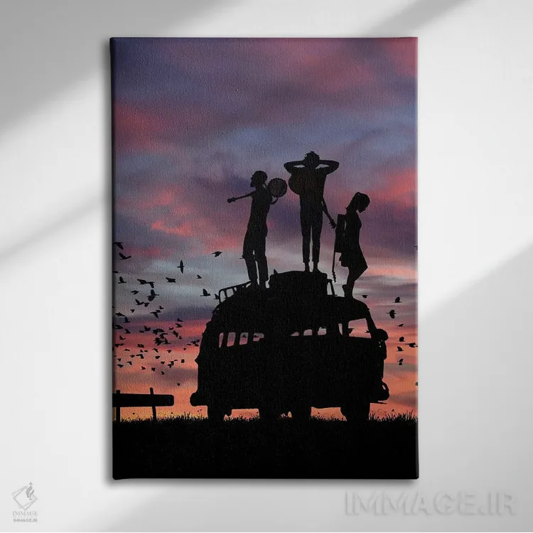 تابلو آواز شبانگاهی اثر عبدالله ایویندار - نمای روبهرو روی دیوار