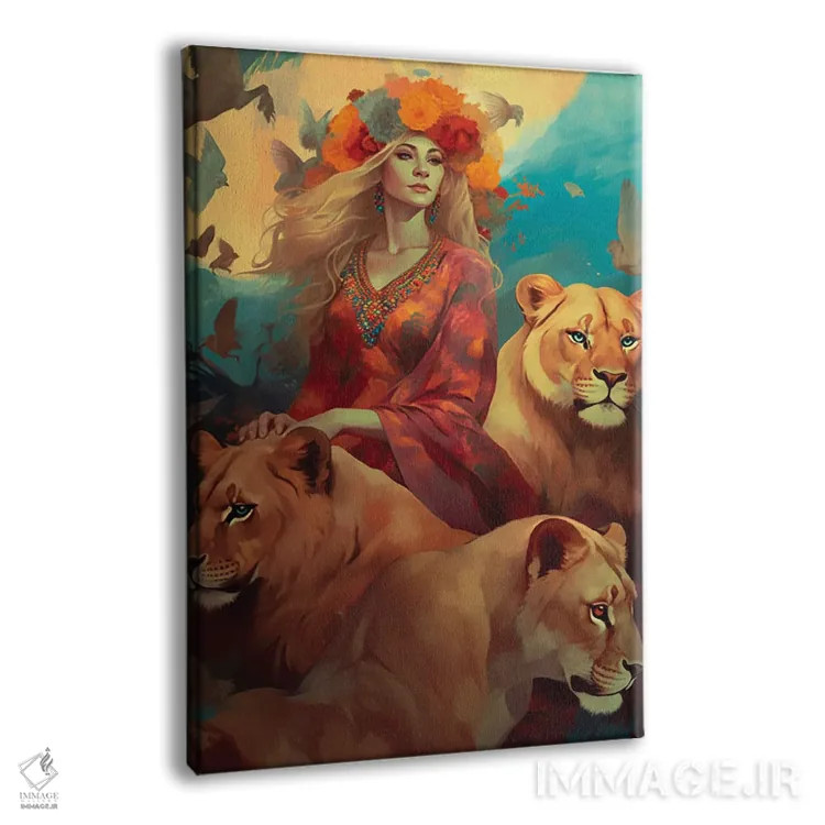 تابلو شیر (حیوان) اثر عبدالله ایویندار - نمای پرسپکتیو محصول