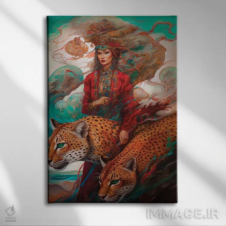 تابلو ببر اثر عبدالله ایویندار - نمای روبهرو روی دیوار