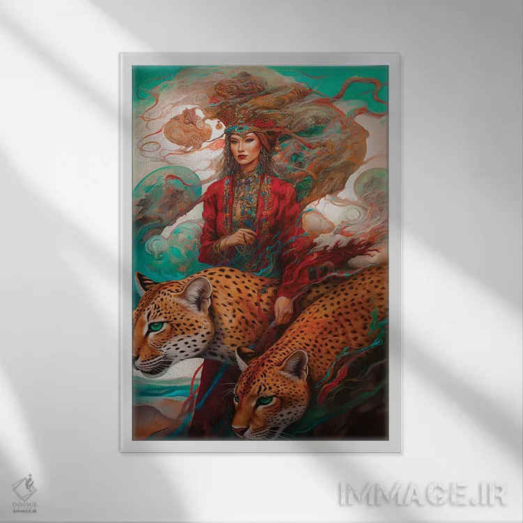 تابلو ببر اثر عبدالله ایویندار - نمای قابدار سفید