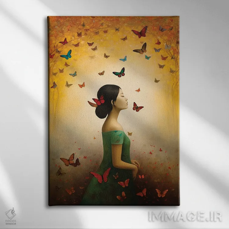 تابلو کلبک (پروانه به ترکی) اثر عبدالله ایویندار - نمای روبهرو روی دیوار