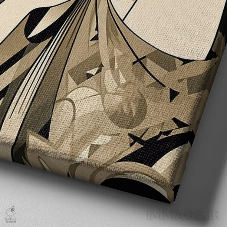 تابلو گربه بژ رنگ اثر عبدالله ایویندار - نمای نزدیک بافت بوم