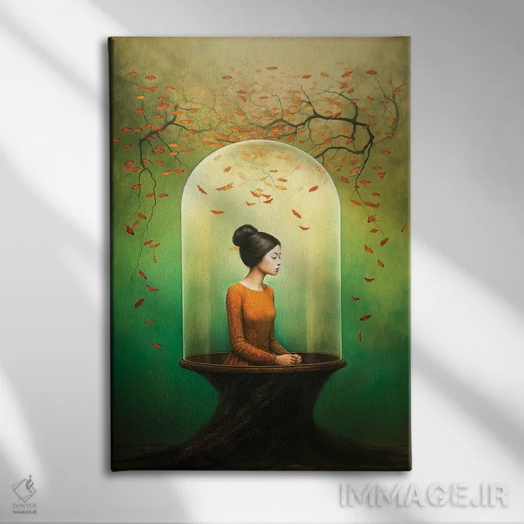 تابلو نفس اثر عبدالله ایویندار - نمای روبهرو روی دیوار