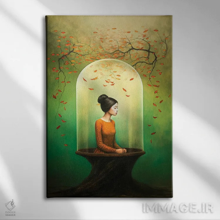 تابلو نفس اثر عبدالله ایویندار - نمای روبهرو روی دیوار