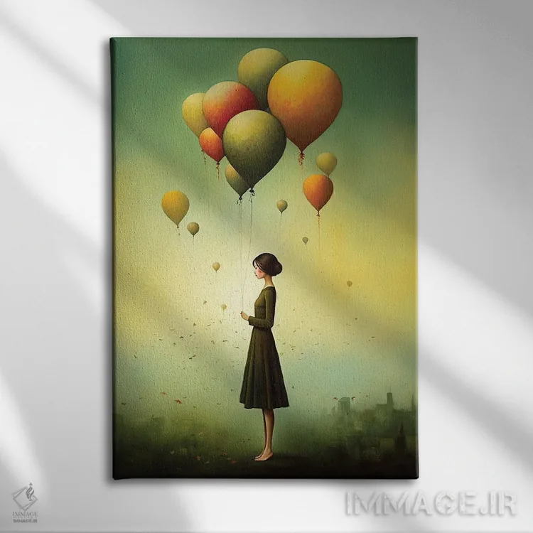 تابلو انتظار اثر عبدالله ایویندار - نمای روبهرو روی دیوار