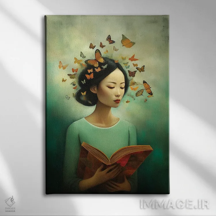 تابلو کتاب اثر عبدالله ایویندار - نمای روبهرو روی دیوار