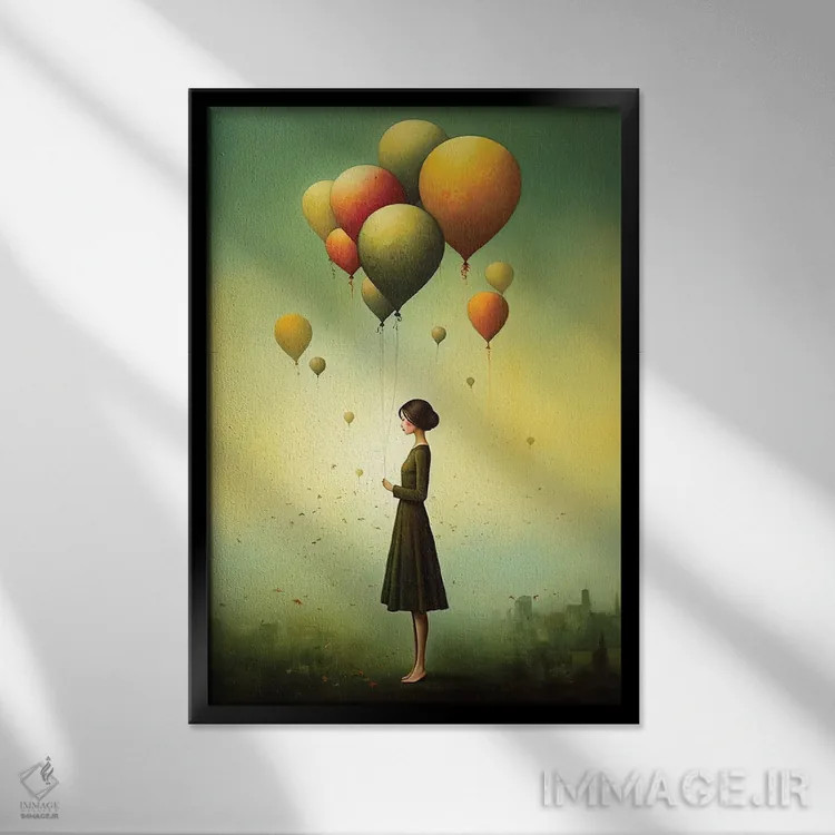 تابلو انتظار اثر عبدالله ایویندار - نمای قابدار مشکی