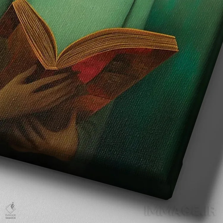 تابلو کتاب اثر عبدالله ایویندار - نمای نزدیک بافت بوم