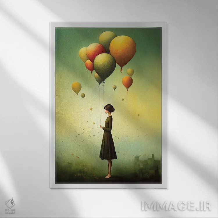 تابلو انتظار اثر عبدالله ایویندار - نمای قابدار سفید