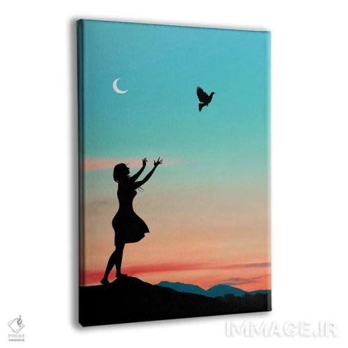 تابلو پرنده آزاد اثر عبدالله ایویندار - نمای پرسپکتیو محصول