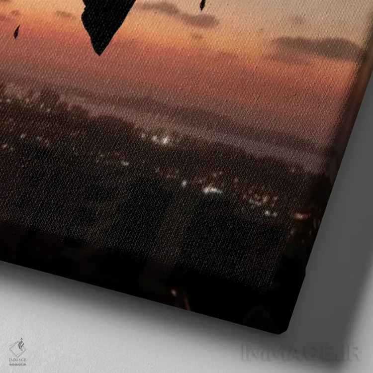 تابلو زن پرنده اثر عبدالله ایویندار - نمای نزدیک بافت بوم