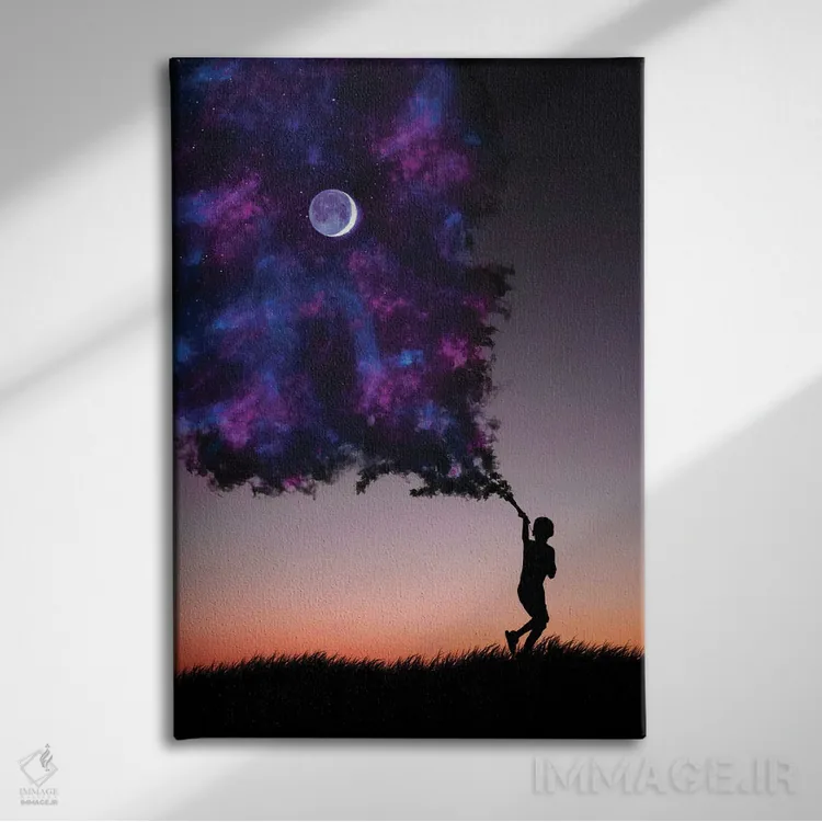 تابلو بچههای آزاد اثر عبدالله ایویندار - نمای روبهرو روی دیوار