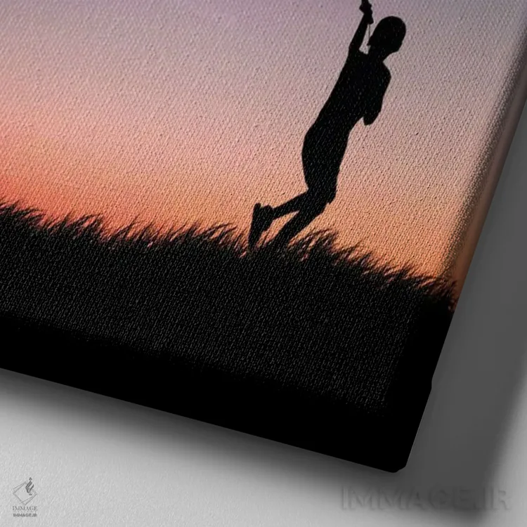 تابلو بچههای آزاد اثر عبدالله ایویندار - نمای نزدیک بافت بوم