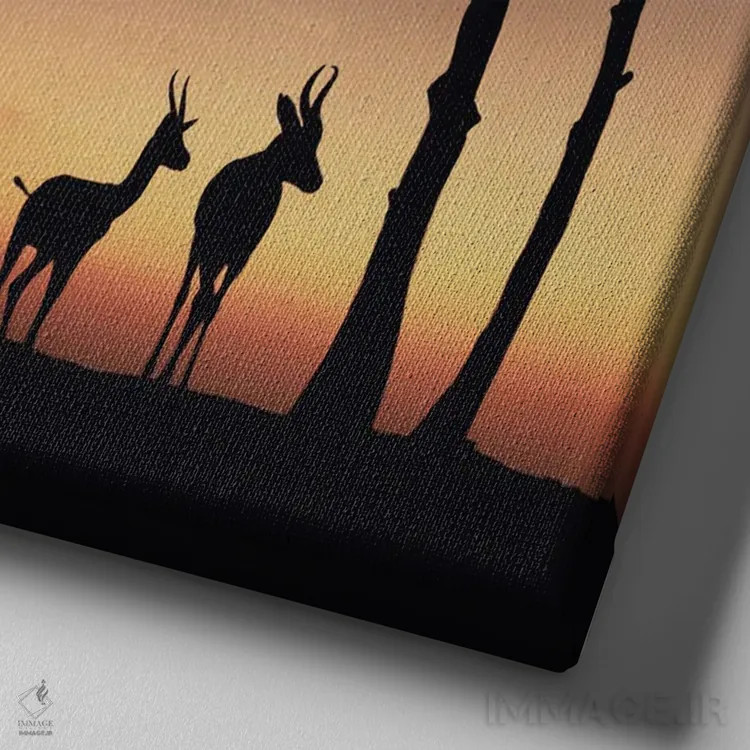 تابلو آفریقا اثر عبدالله ایویندار - نمای نزدیک بافت بوم