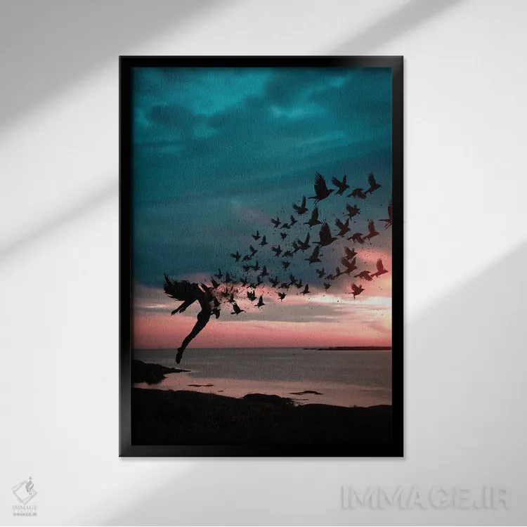 تابلو آزادی اثر عبدالله ایویندار - نمای قابدار مشکی