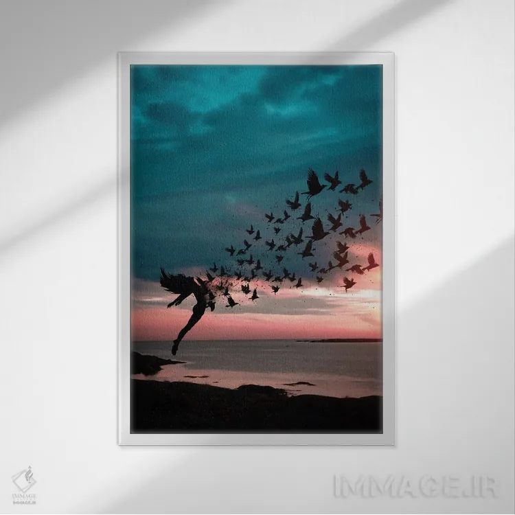 تابلو آزادی اثر عبدالله ایویندار - نمای قابدار سفید