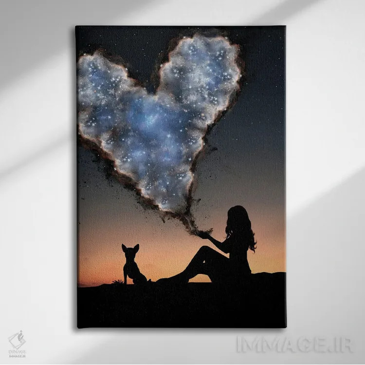 تابلو قلب اثر عبدالله ایویندار - نمای روبهرو روی دیوار