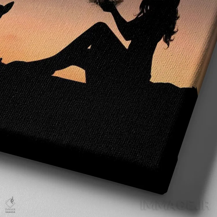 تابلو قلب اثر عبدالله ایویندار - نمای نزدیک بافت بوم