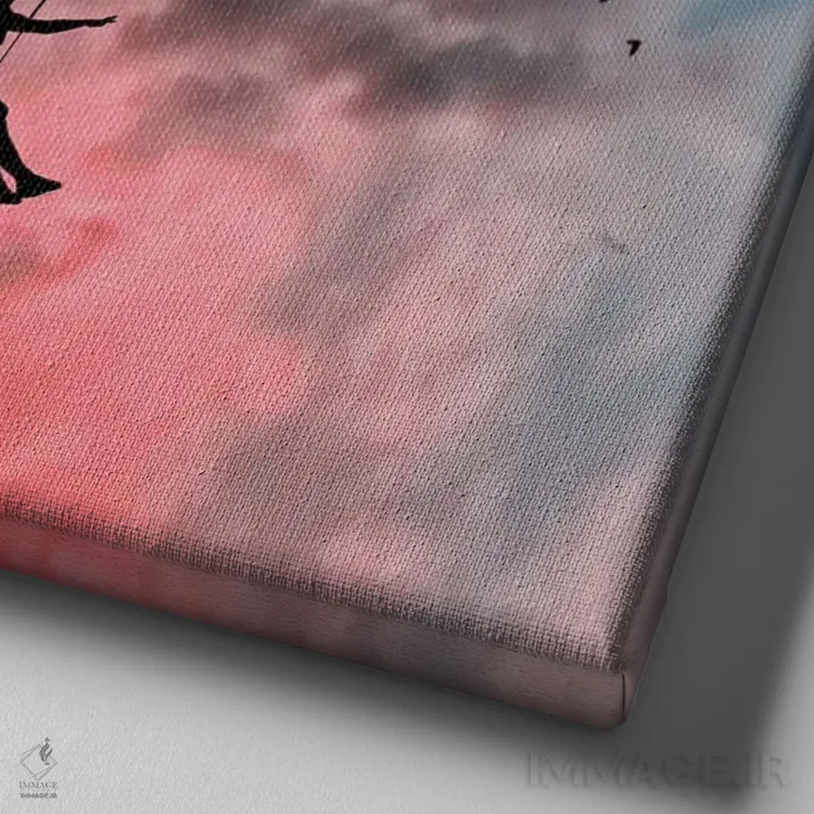 تابلو در آسمان اثر عبدالله ایویندار - نمای نزدیک بافت بوم